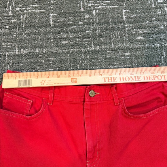 Lauren Jeans Co Ralph Lauren Red Straight Leg Cropped Jeans Women's Size 10 - Picture 2 of 6